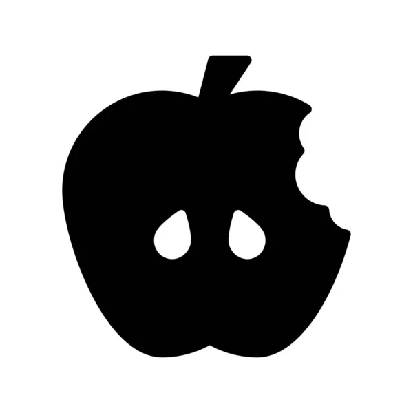 Apple Glyph Flat Vector Icon — Stock Vector