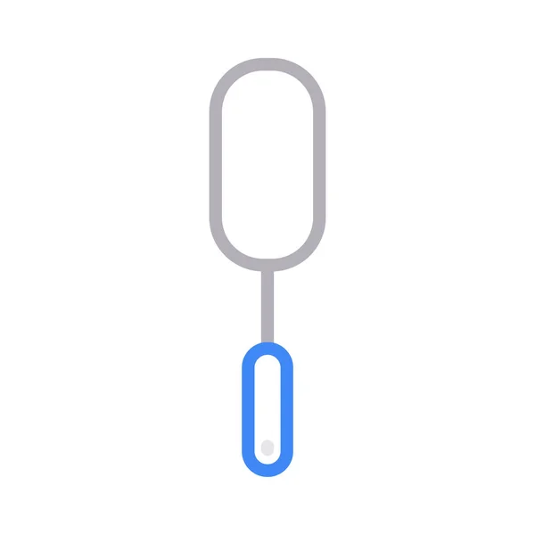 Spoon Thin Color Line Vector Icon — Stock Vector