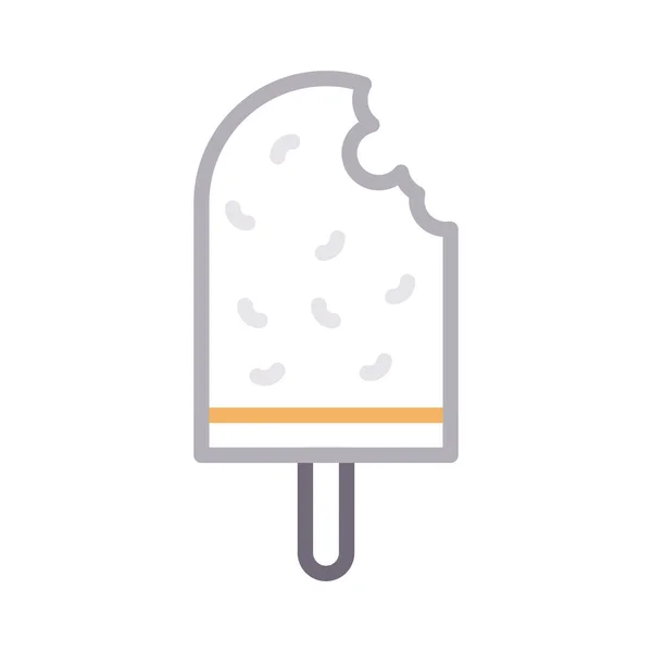 Ice Cream Thin Color Line Vector Icon — Stock Vector
