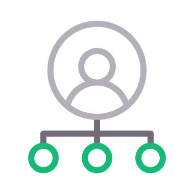 kullanıcı bağlantısı renk çizgisi vektör simgesi