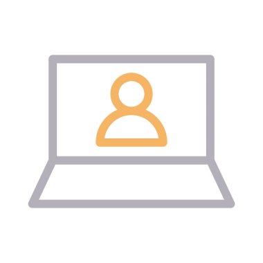 Hesap renk çizgi vektör simgesi