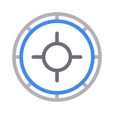 odak renk çizgisi vektör simgesi