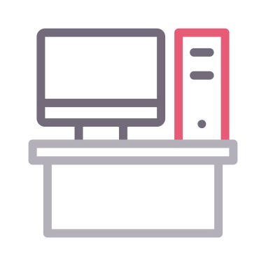 bilgisayar renk çizgi vektör simgesi