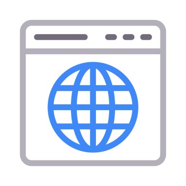 web sayfası renk çizgisi vektör simgesi