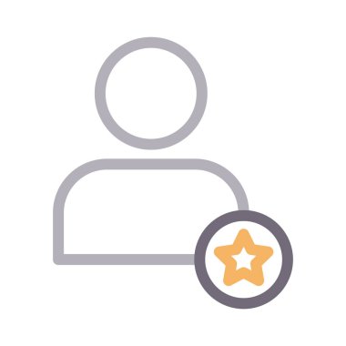 favori profil renk çizgisi vektör simgesi