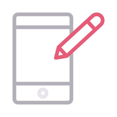 Mobil renk çizgi vektör simgesini düzenlemek