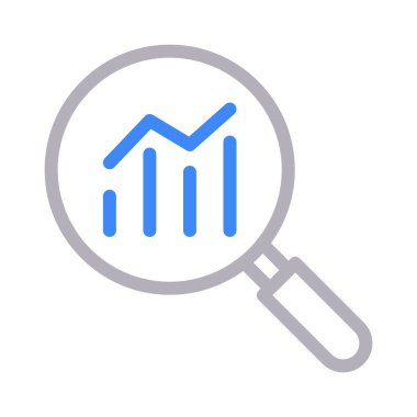 Arama grafiği renk çizgisi vektör simgesi