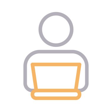 Çalışanlar renk çizgi vektör simgesi