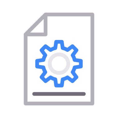 dosya ayarı renk çizgisi vektör simgesi