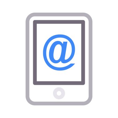 e-posta renk hattı vektör simgesi