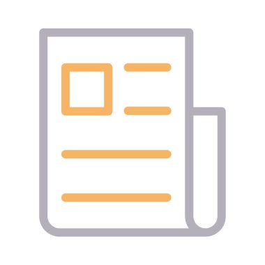 gazete renk çizgi vektör simge