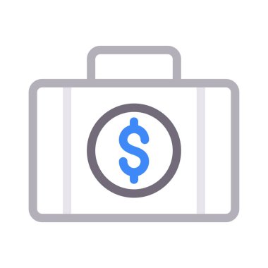 dolar hat çanta renk vektör simge