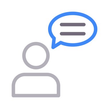 Kullanıcı sohbet renk çizgi vektör simge