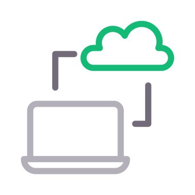 dosya paylaşımı renk çizgisi vektör simgesi