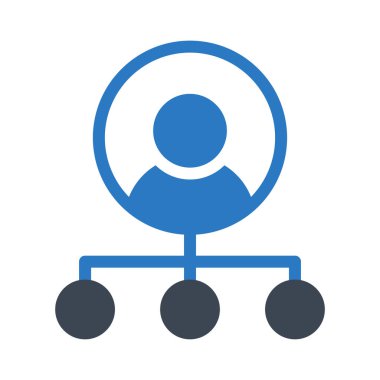 Kullanıcı bağlantı glif renk vektör simgesi