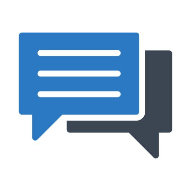 konuşma glif renk vektör simgesi