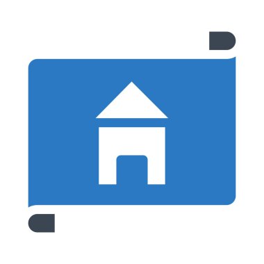 plan glif renk vektör simge