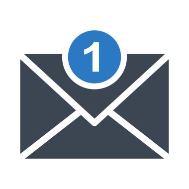 Mesaj glif renk vektör simge