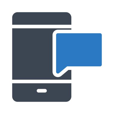 sohbet glif renk vektör simgesi