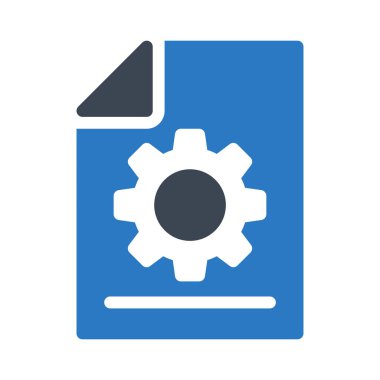 dosya ayarı glif renk vektör simgesi