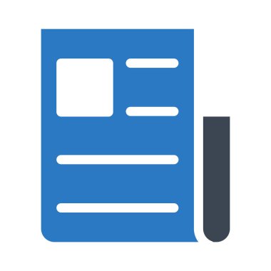 gazete glif simge renk vektör