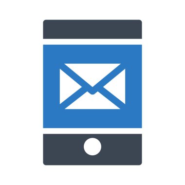 Mesaj glif renk vektör simge