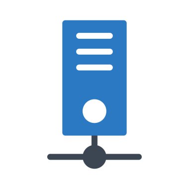 PC paylaşım glif renk vektör simgesi