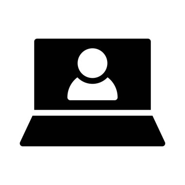 hesap glyph düz vektör simgesi