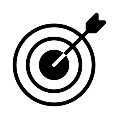 odak glyph düz vektör simgesi