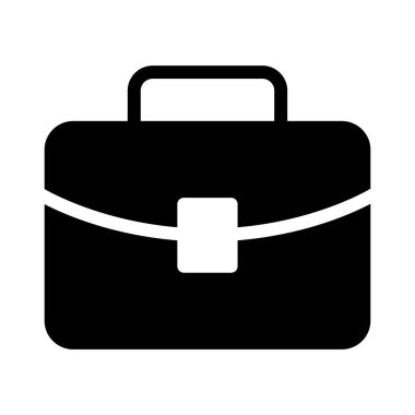 çanta glif düz vektör simge