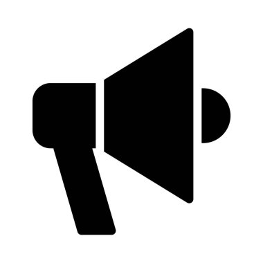 düz hoparlör glif simge vektör