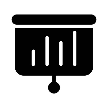 grafik panosu glif düz vektör simgesi