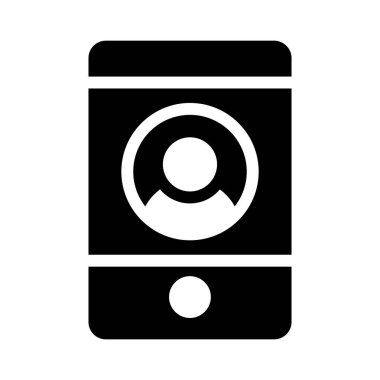 Giriş glif düz vektör simgesi