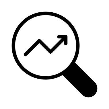 düz büyüme glif simge vektör