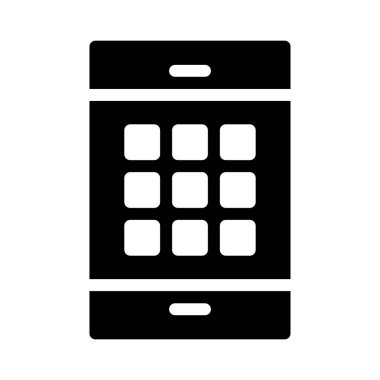 uygulamalar glif düz vektör simgesi