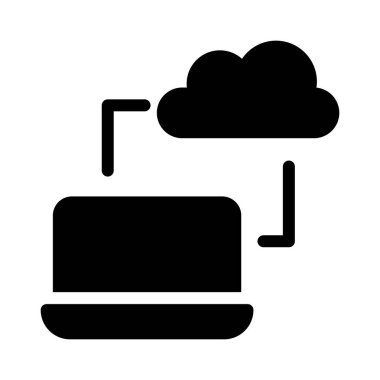 dosya paylaşımı glyph düz vektör simgesi