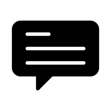 sohbet glyph düz vektör simgesi