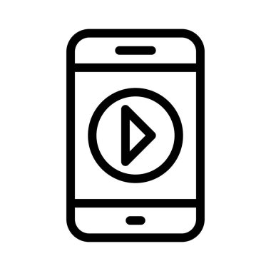 ince çizgi vektör simge oynamak