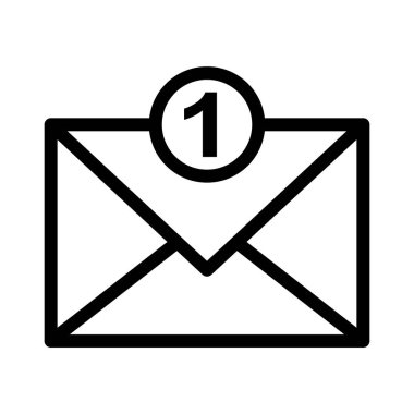 ileti ince çizgi vektör simgesi