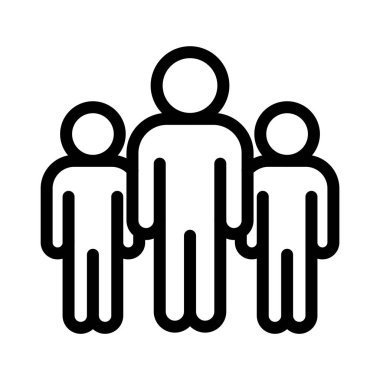 Grup ince çizgi vektör simge