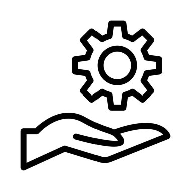 bakım yönetimi ince hat vektör simge