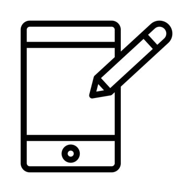 Mobil ince çizgi vektör simgesini düzenlemek