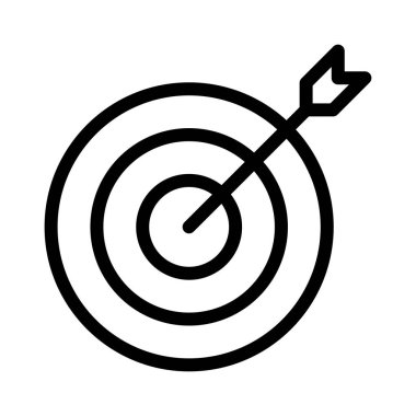 odak ince çizgi vektör simgesi