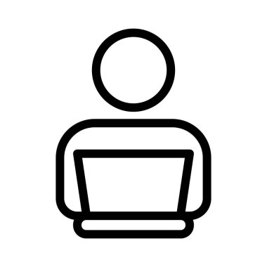 Çalışanlar ince çizgi vektör simgesi