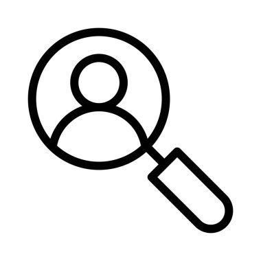 arama profili ince çizgi vektör simgesi