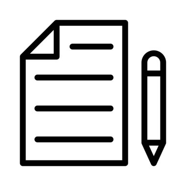 dosya ince çizgi vektör simgesi düzenleme