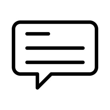 Sohbet ince çizgi vektör simgesi