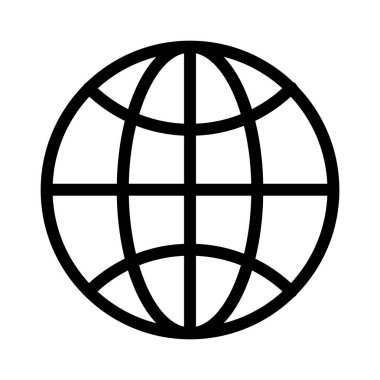 Dünya ince çizgi vektör simgesi