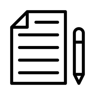 dosya ince çizgi vektör simgesi düzenleme