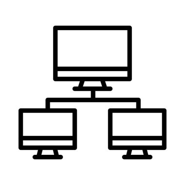 bağlantı ince çizgi vektör simgesi